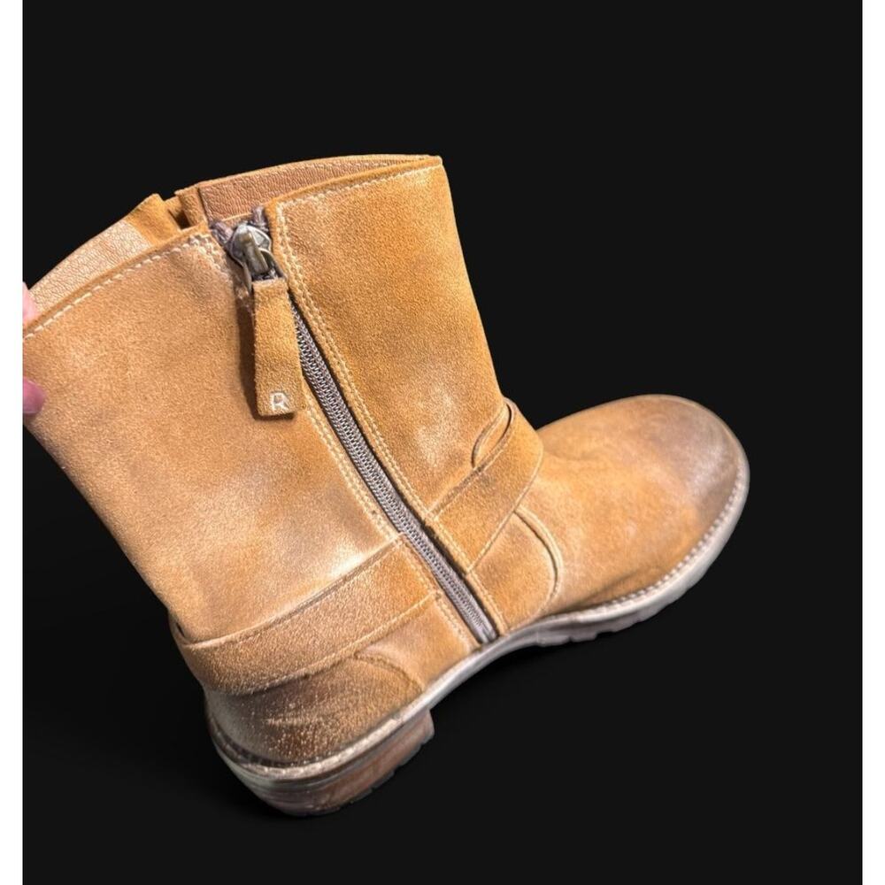 ROAN by BED|STU Tan Emerson Leather Distressed Moto Biker Boot Sz 8 Rugged Boho - Picture 6 of 9